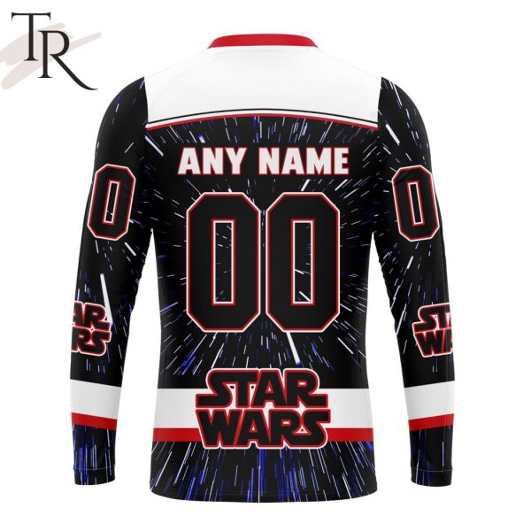 NHL Calgary Flames X Star Wars Meteor Shower Design Hoodie