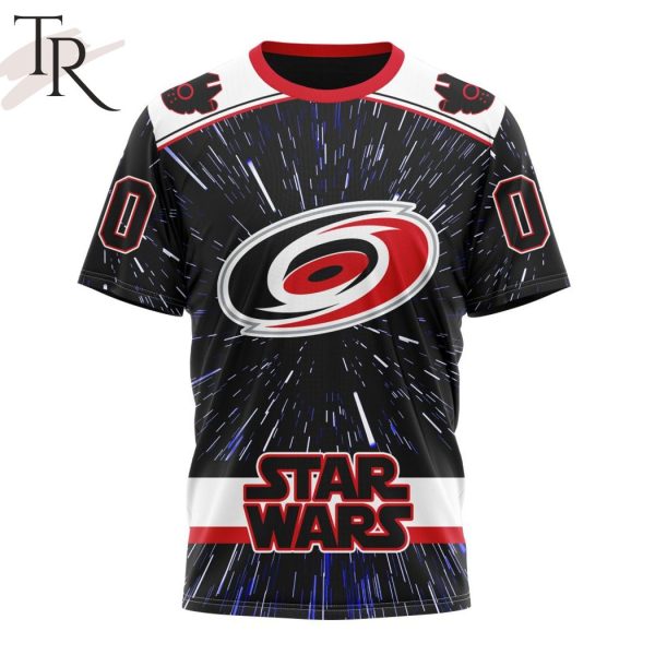 NHL Carolina Hurricanes X Star Wars Meteor Shower Design Hoodie