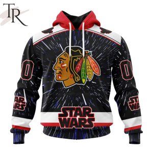 NHL Chicago Blackhawks X Star Wars Meteor Shower Design Hoodie