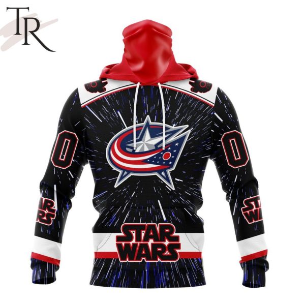 NHL Columbus Blue Jackets X Star Wars Meteor Shower Design Hoodie