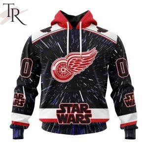 NHL Detroit Red Wings X Star Wars Meteor Shower Design Hoodie
