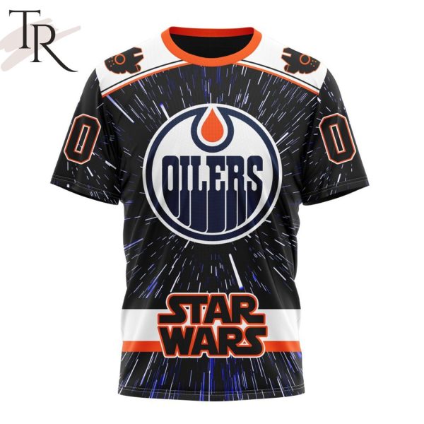 NHL Edmonton Oilers X Star Wars Meteor Shower Design Hoodie