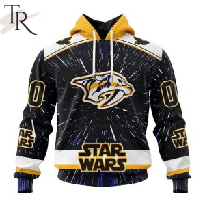 NHL Nashville Predators X Star Wars Meteor Shower Design Hoodie