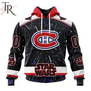 NHL Montreal Canadiens X Star Wars Meteor Shower Design Hoodie