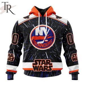 NHL New York Islanders X Star Wars Meteor Shower Design Hoodie