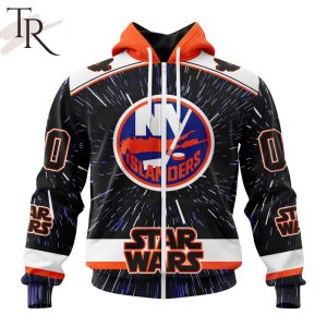 NHL New York Islanders X Star Wars Meteor Shower Design Hoodie