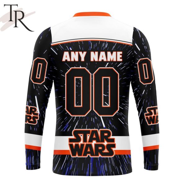 NHL New York Islanders X Star Wars Meteor Shower Design Hoodie