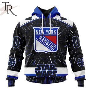 NHL New York Rangers X Star Wars Meteor Shower Design Hoodie