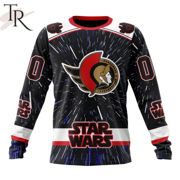 NHL Ottawa Senators X Star Wars Meteor Shower Design Hoodie