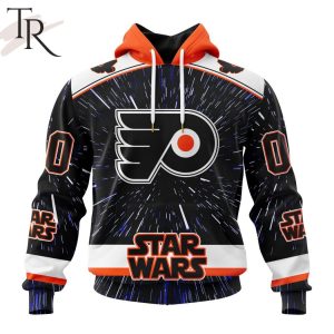 NHL Philadelphia Flyers X Star Wars Meteor Shower Design Hoodie