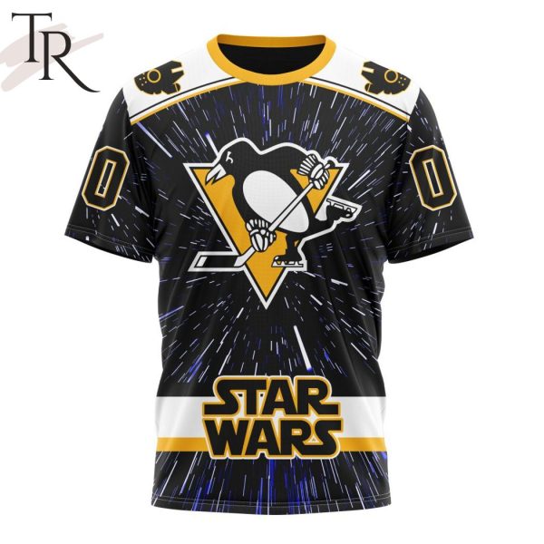 NHL Pittsburgh Penguins X Star Wars Meteor Shower Design Hoodie