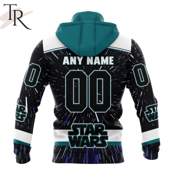 NHL San Jose Sharks X Star Wars Meteor Shower Design Hoodie