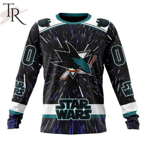 NHL San Jose Sharks X Star Wars Meteor Shower Design Hoodie