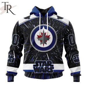 NHL Winnipeg Jets X Star Wars Meteor Shower Design Hoodie