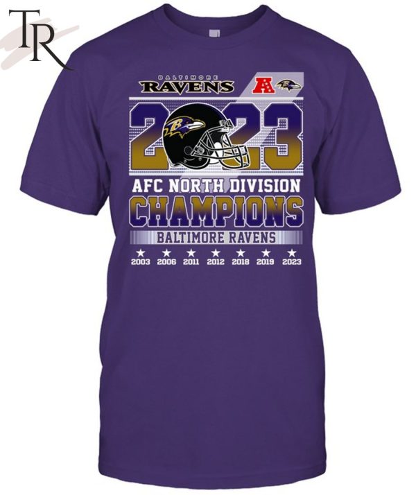 2023 AFC North Division Champions Baltimore Ravens T-Shirt