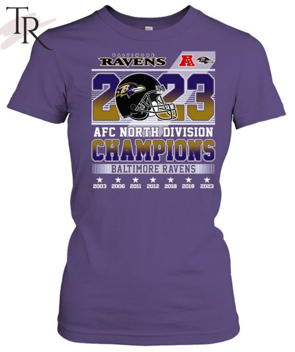 2023 AFC North Division Champions Baltimore Ravens T-Shirt