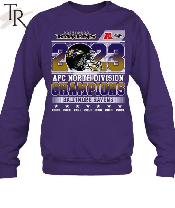 2023 AFC North Division Champions Baltimore Ravens T-Shirt