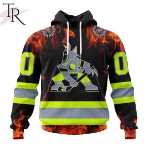 Personalized NHL Arizona Coyotes Special Design Honoring Firefighters Hoodie