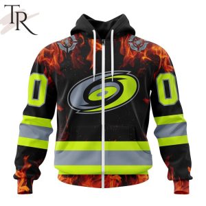 Personalized NHL Carolina Hurricanes Special Design Honoring Firefighters Hoodie