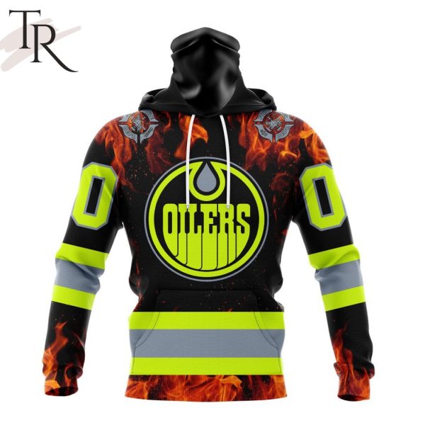 Personalized NHL Edmonton Oilers Special Design Honoring Firefighters Hoodie