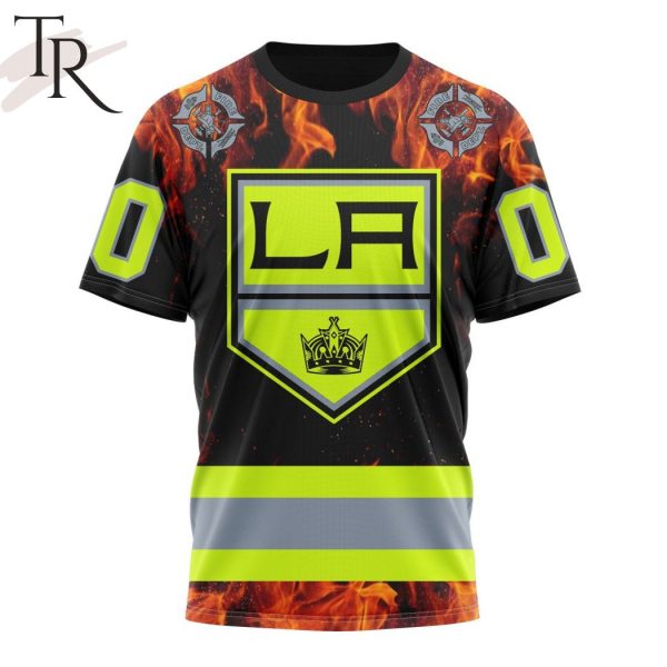 Personalized NHL Los Angeles Kings Special Design Honoring Firefighters Hoodie