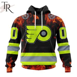 Personalized NHL Philadelphia Flyers Special Design Honoring Firefighters Hoodie