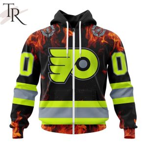 Personalized NHL Philadelphia Flyers Special Design Honoring Firefighters Hoodie