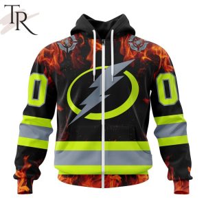 Personalized NHL Tampa Bay Lightning Special Design Honoring Firefighters Hoodie