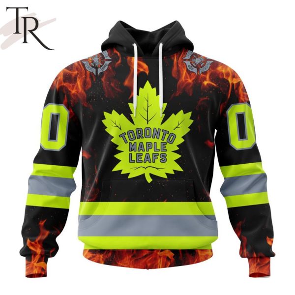 Personalized NHL Toronto Maple Leafs Special Design Honoring Firefighters Hoodie