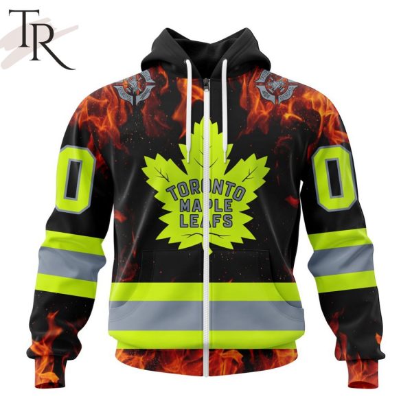 Personalized NHL Toronto Maple Leafs Special Design Honoring Firefighters Hoodie