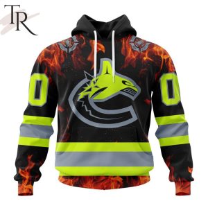 Personalized NHL Vancouver Canucks Special Design Honoring Firefighters Hoodie
