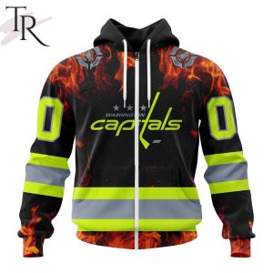 Personalized NHL Washington Capitals Special Design Honoring Firefighters Hoodie