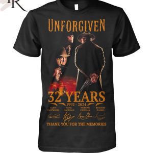 Unforgiven 32 Years 1992 – 2024 Thank You For The Memories T-Shirt