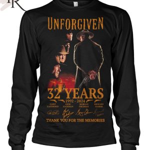 Unforgiven 32 Years 1992 – 2024 Thank You For The Memories T-Shirt