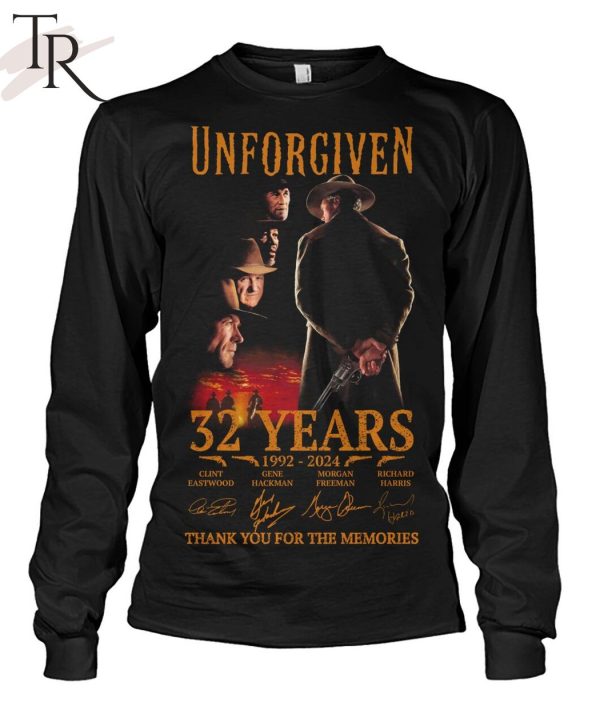 Unforgiven 32 Years 1992 – 2024 Thank You For The Memories T-Shirt