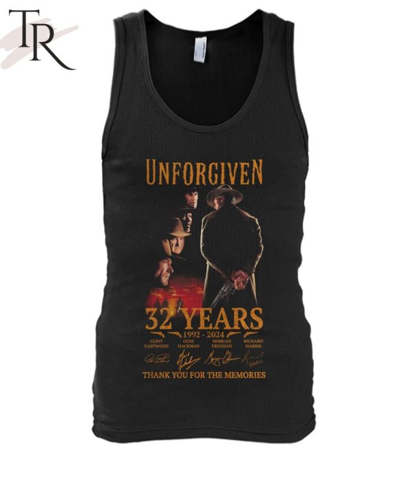 Unforgiven 32 Years 1992 – 2024 Thank You For The Memories T-Shirt