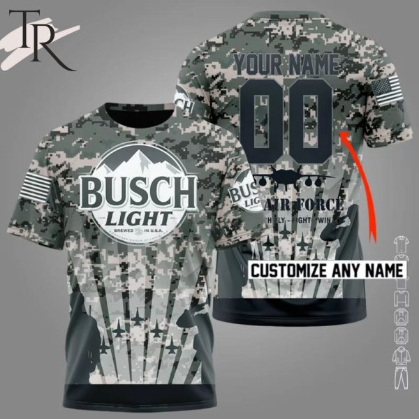 Busch Light Personalized Honor US Air Force Veterans 3D Hoodie