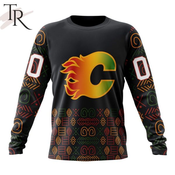 Personalized NHL Calgary Flames Special Design For Black History Month Hoodie