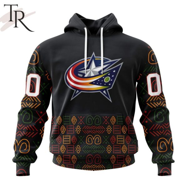 Personalized NHL Columbus Blue Jackets Special Design For Black History Month Hoodie