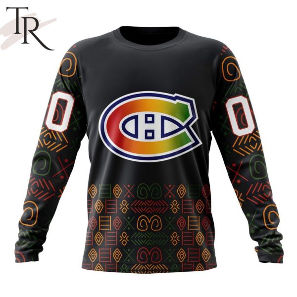Personalized NHL Montreal Canadiens Special Design For Black History Month Hoodie