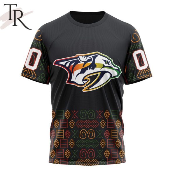 Personalized NHL Nashville Predators Special Design For Black History Month Hoodie