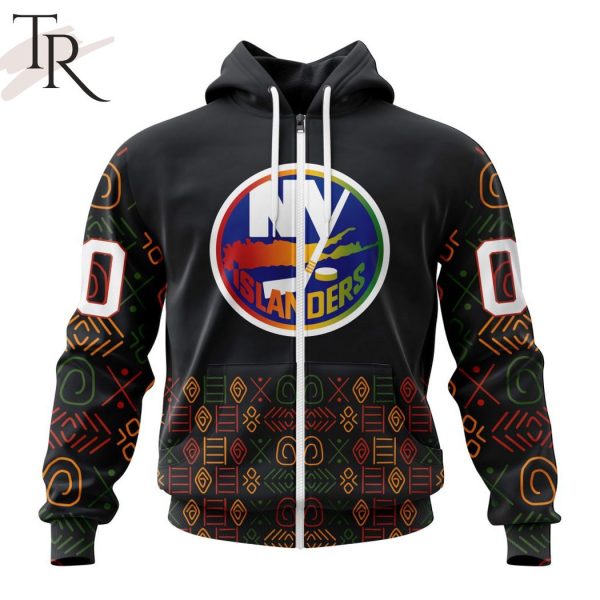Personalized NHL New York Islanders Special Design For Black History Month Hoodie