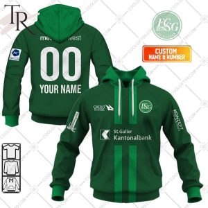 Personalized SwissFB FC St Gallen Home Jersey Style Hoodie