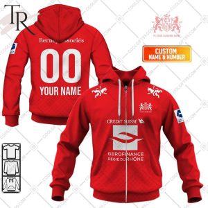 Personalized SwissFB FC Stade Lausanne Ouchy Home Jersey Style Hoodie
