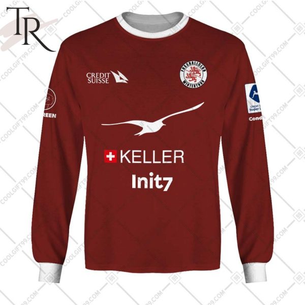 Personalized SwissFB FC Winterthur Home Jersey Style Hoodie