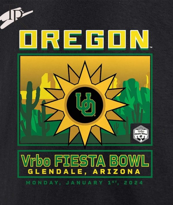 Oregon Ducks Vrbo Fiesta Bowl Glendale, Arizona Monday, January 1st, 2024 T-Shirt