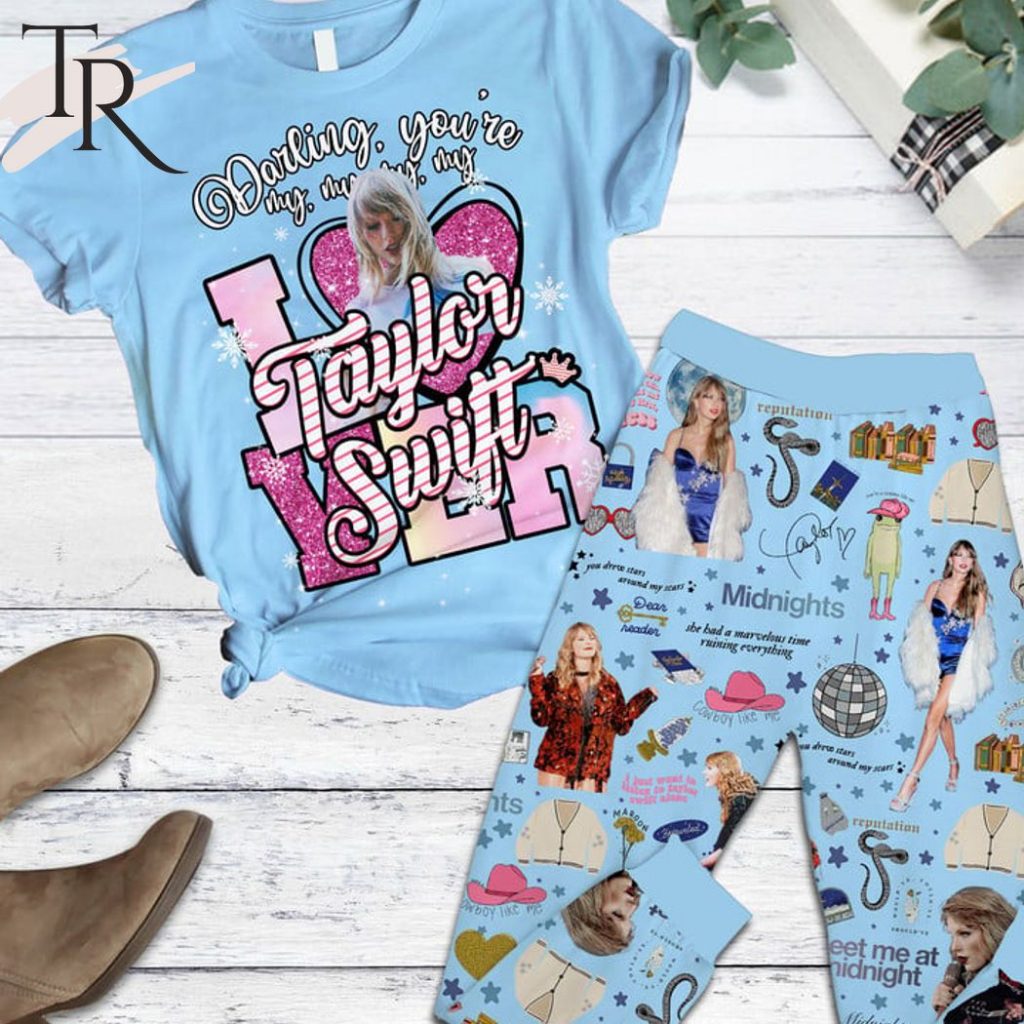 Taylor Swift - Lover Pajamas Set - Blue - Torunstyle