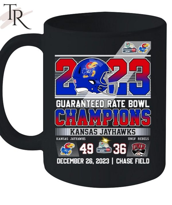 2023 Guaranteed Rate Bowl Champions Kansas Jayhawks 49 – 36 UNLV Rebels December 26, 2023 Chase Field T-Shirt