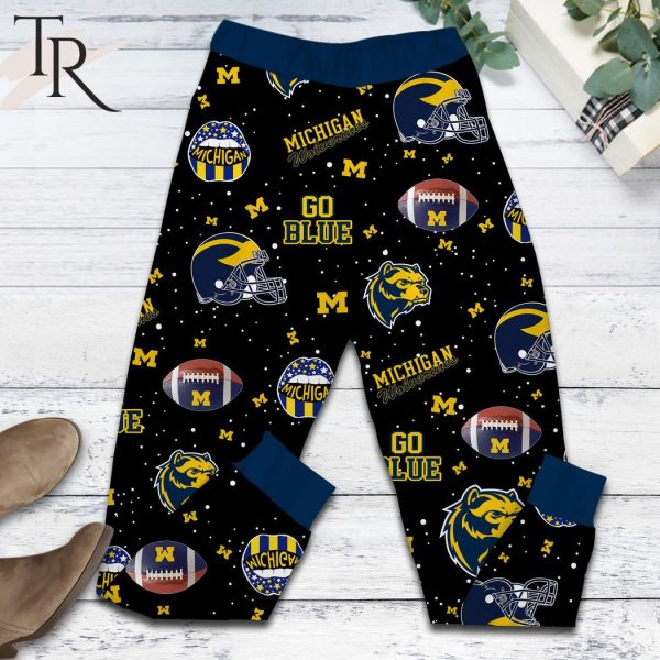 Go Blue Michigan Wolverines Pajamas Set
