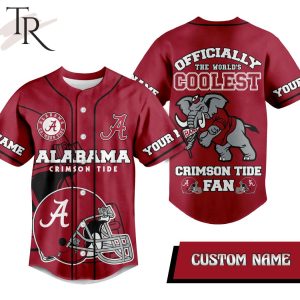 Custom Name Alabama Crimson Tide Offically The World’s Coolest Crimson Tide Fan Baseball Jersey
